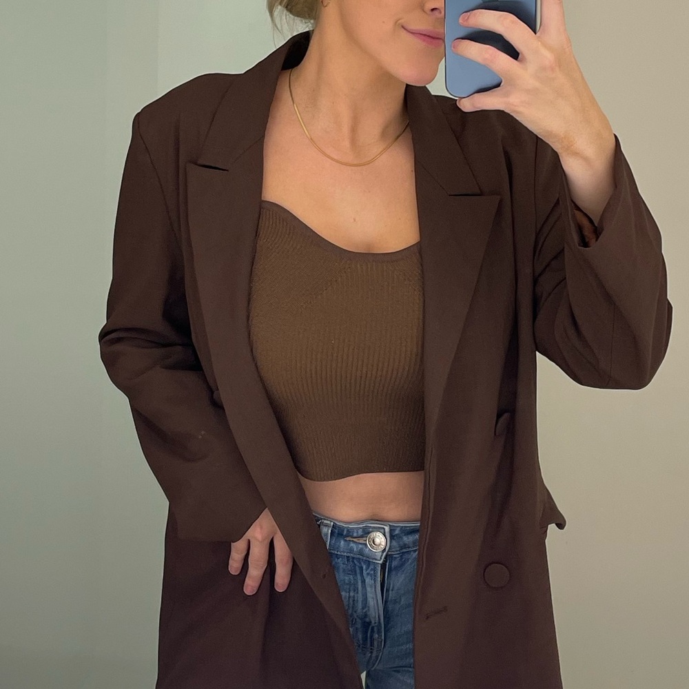Crescent Sweater Tube Top